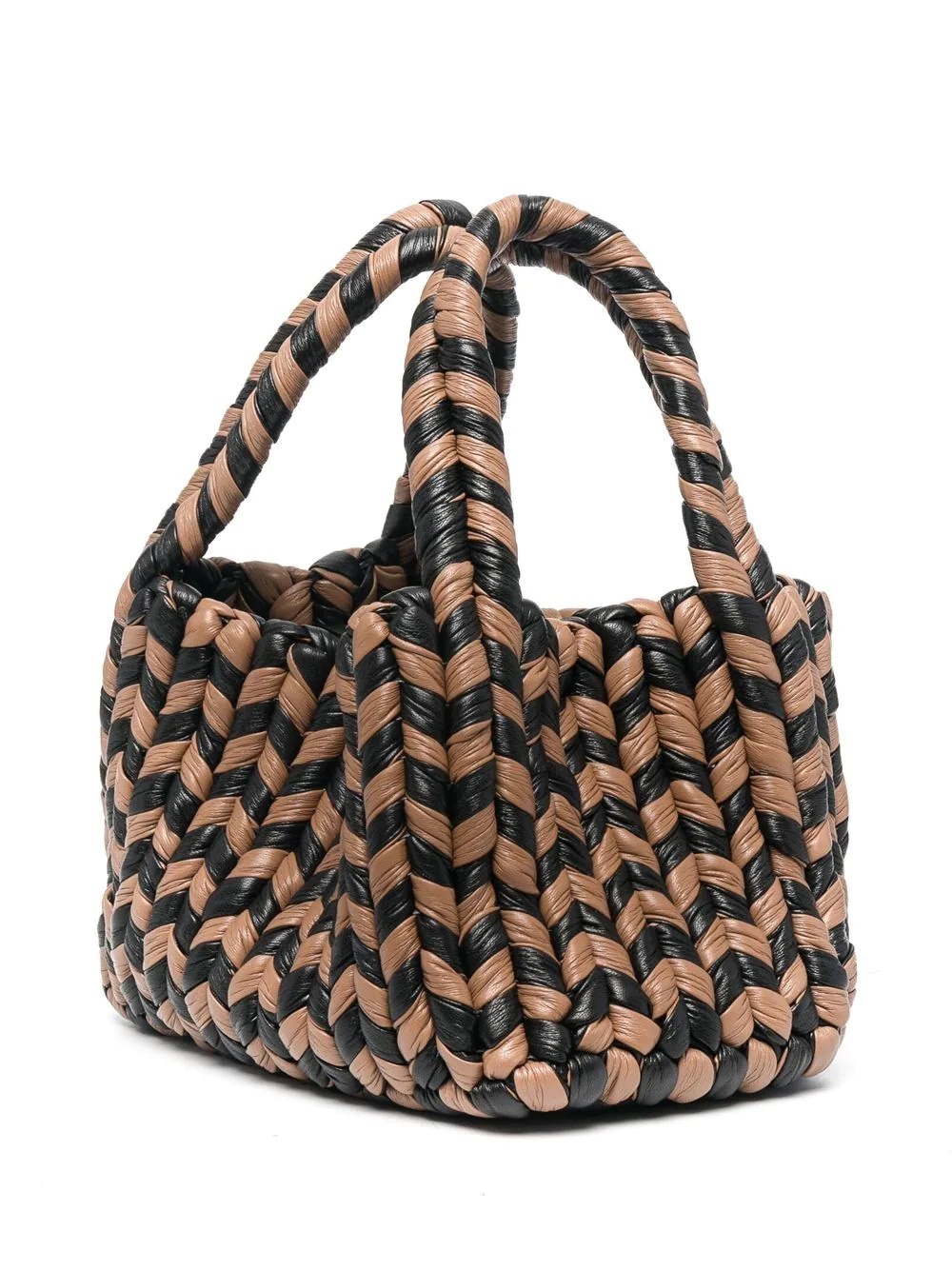 woven top-handle tote - 3