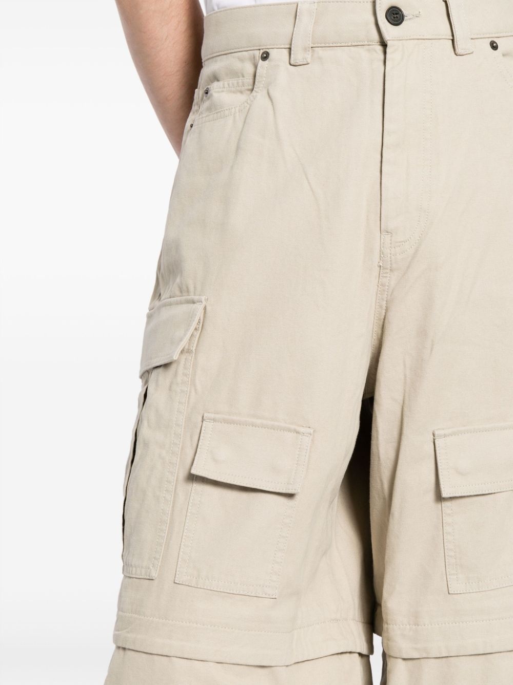wide-leg cargo trousers - 5