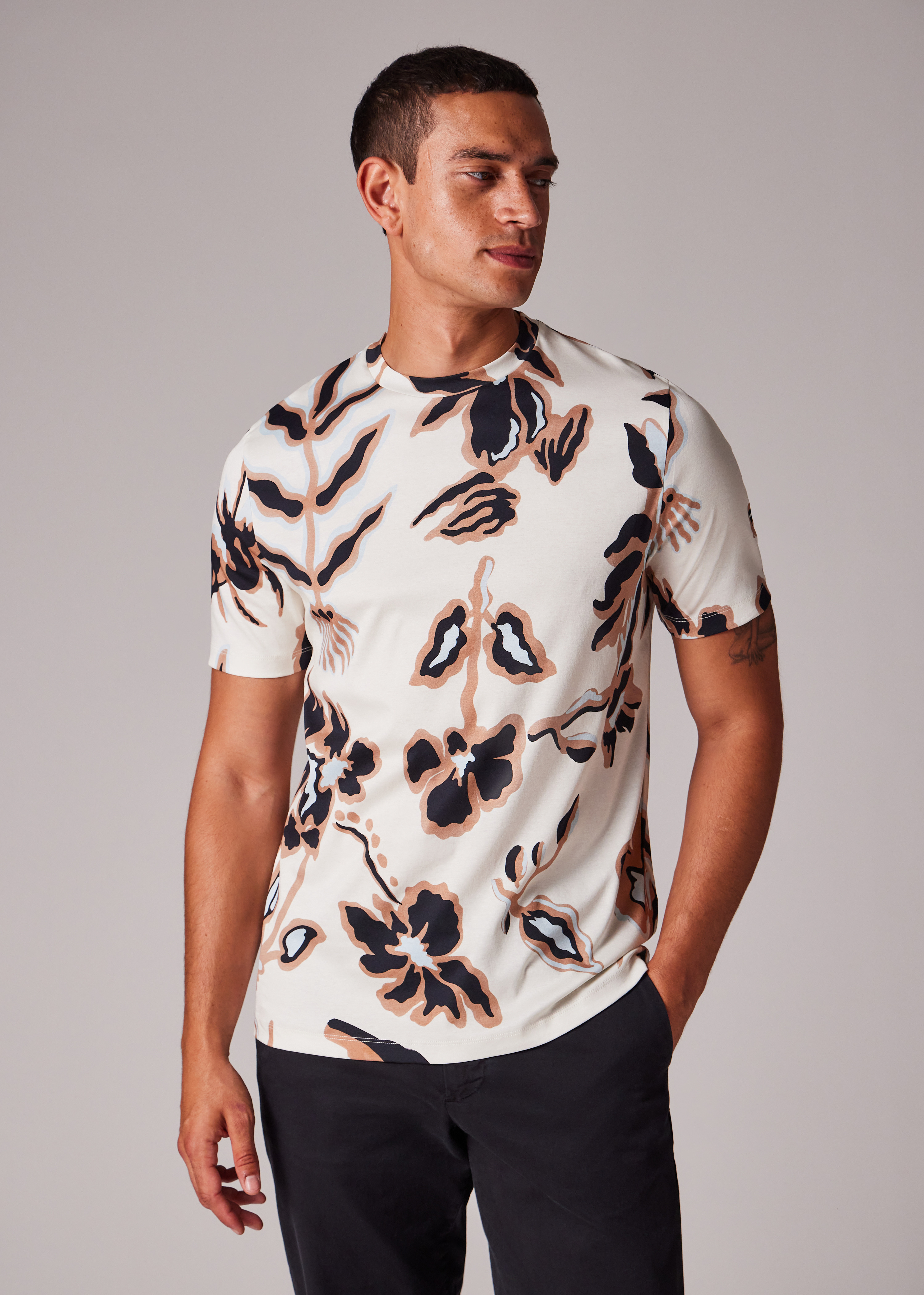 Ecru 'Bohemia' Print T-Shirt - 5
