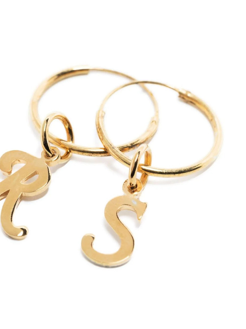 Raf Simons LOGO HOOP EARRINGS outlook