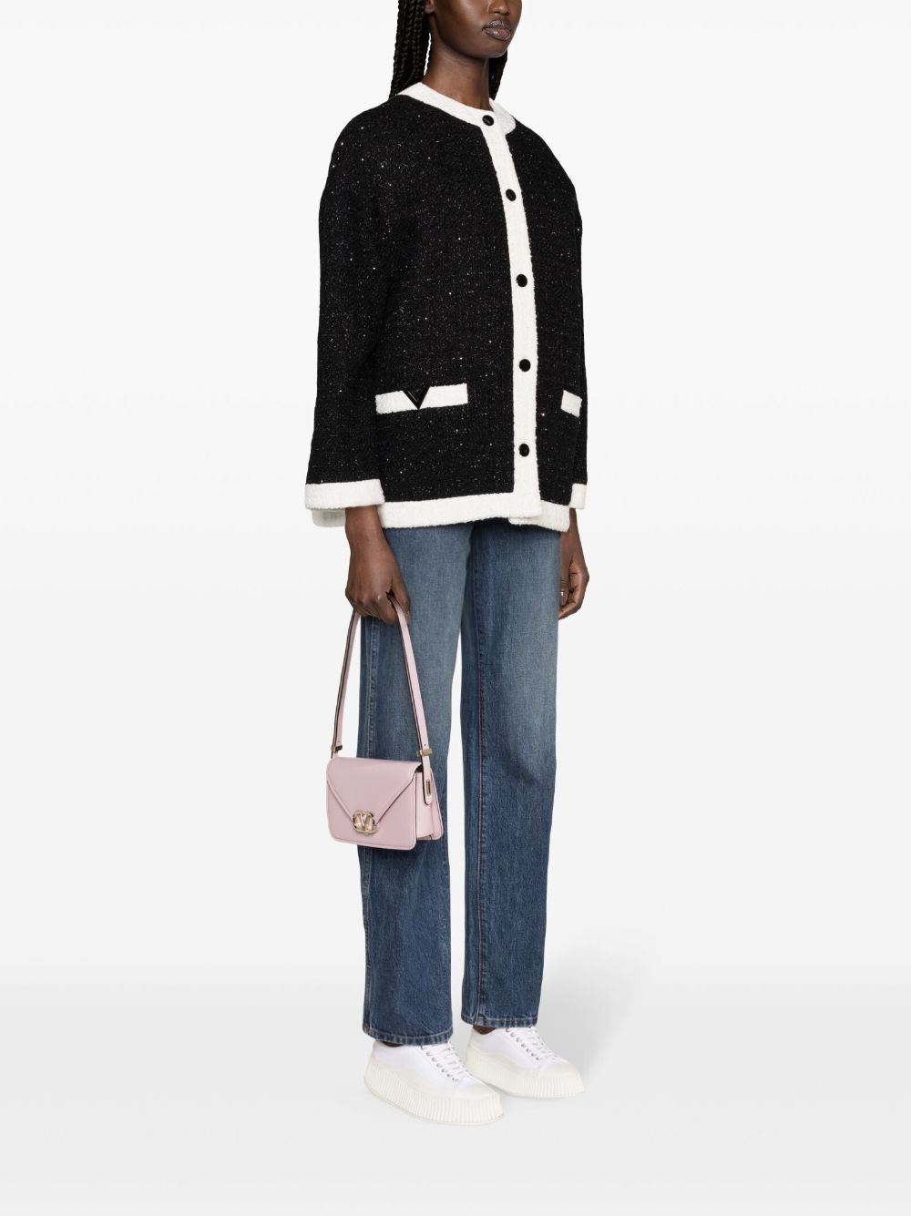 caban sequinned tweed jacket - 3