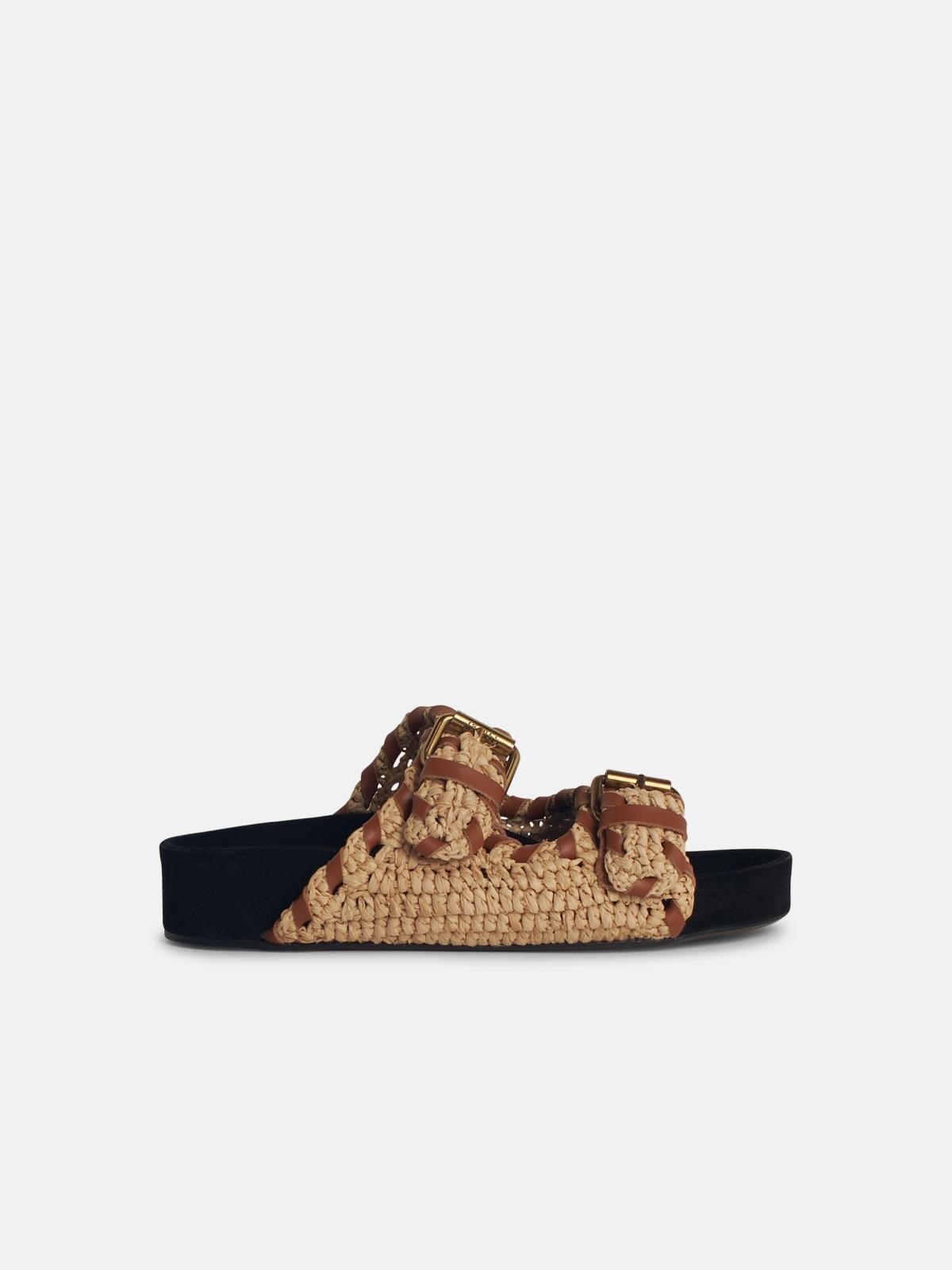'LENNYO' BEIGE PALM SLIPPER - 1
