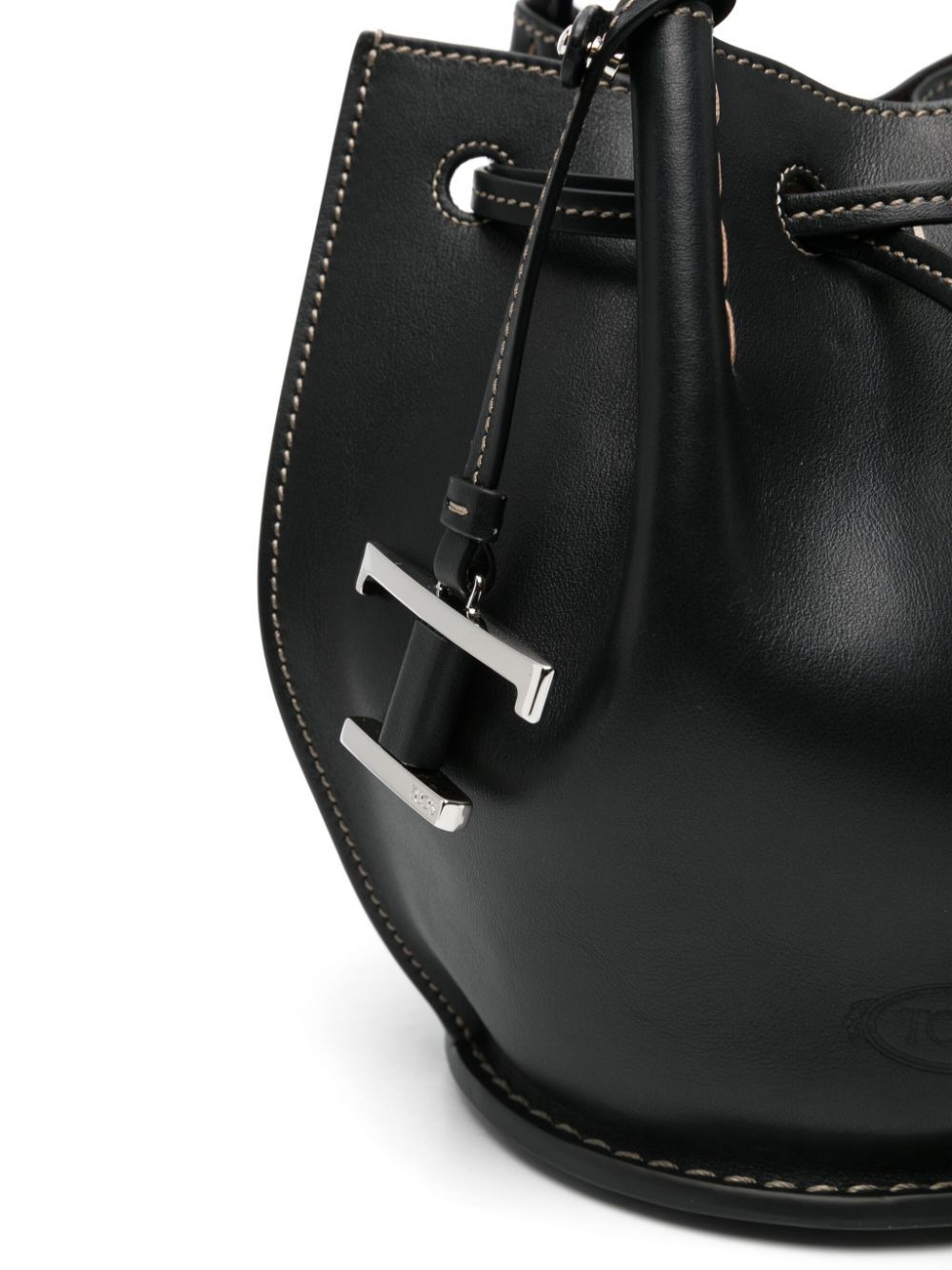 Tod's Women Logo-Charm Leather Mini Bucket Bag - 5