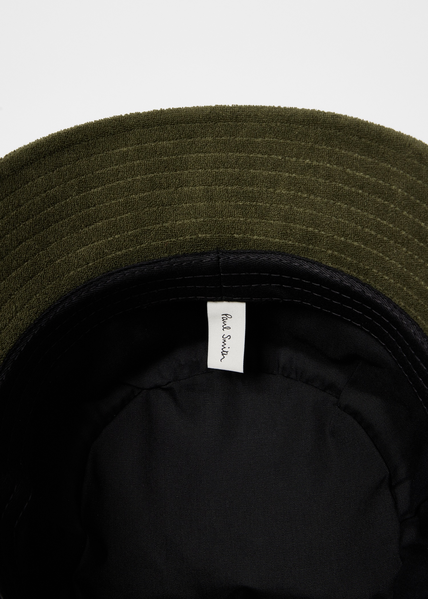 Khaki Cotton-Blend Towelling Bucket Hat - 3