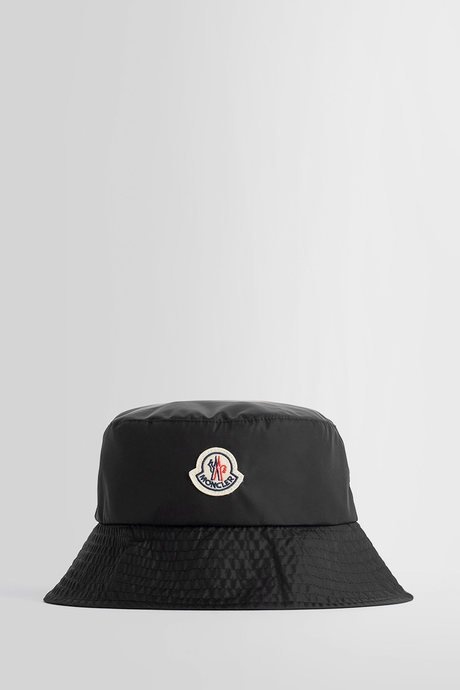 Moncler women's black logo bucket hat - 1