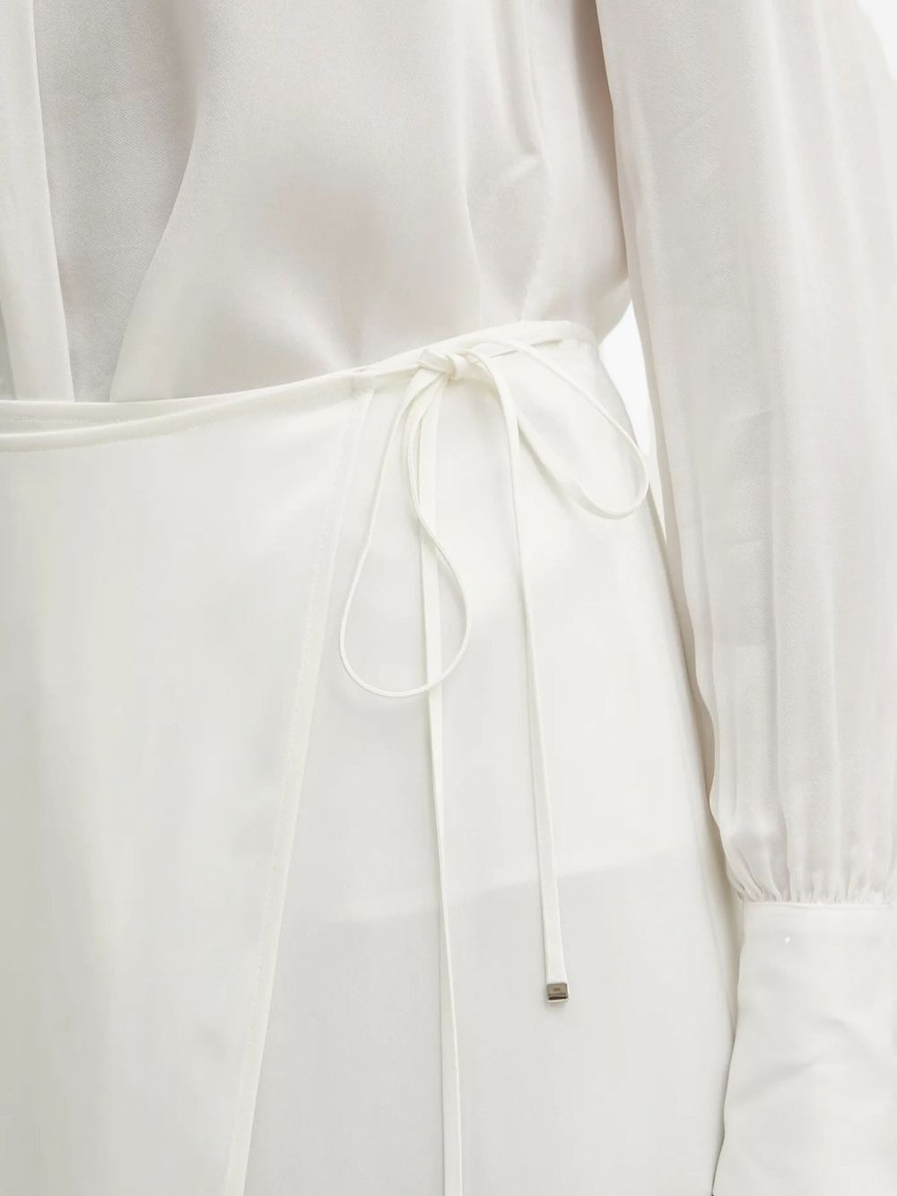 wrap-tie midi skirt - 3