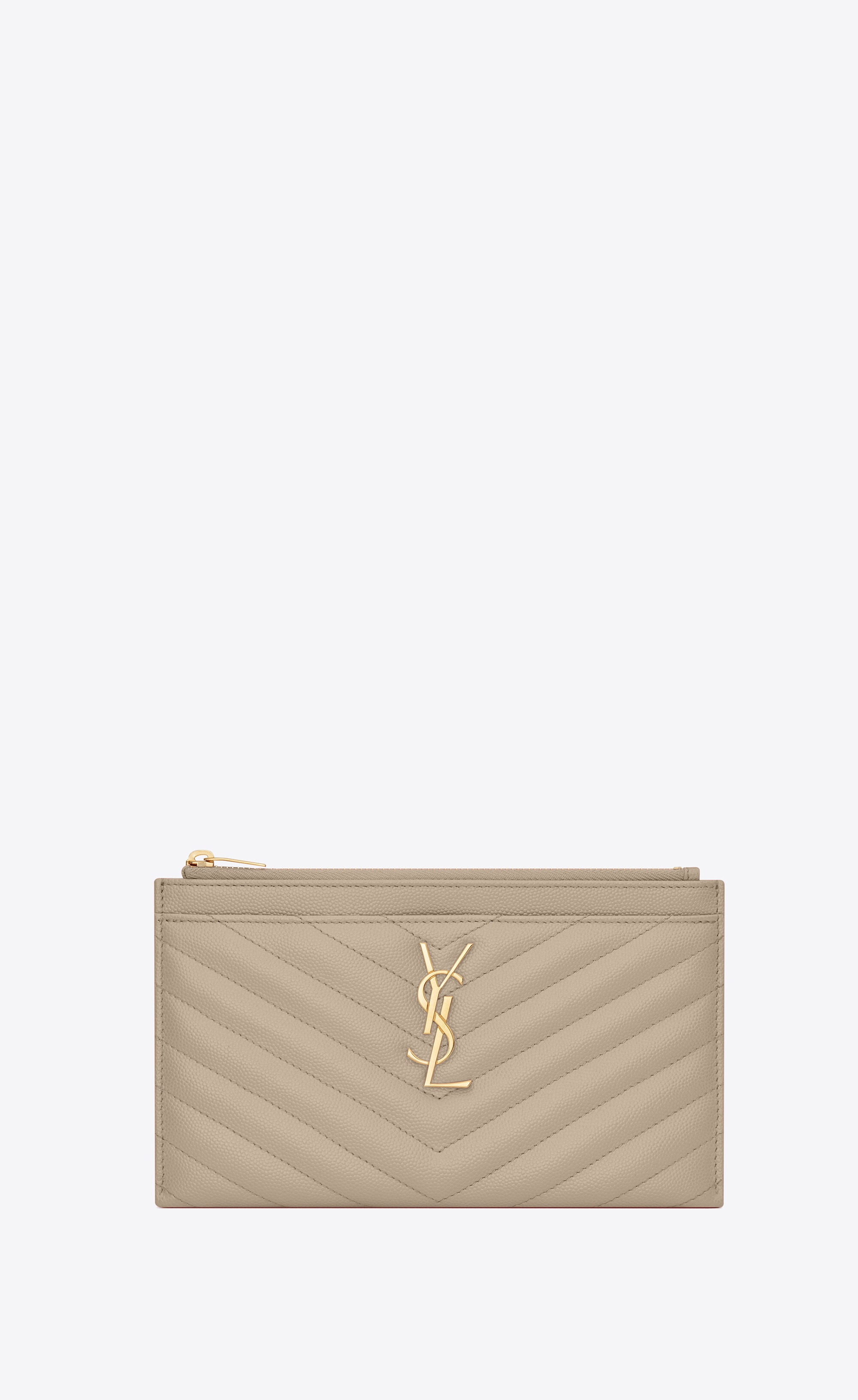 monogram bill pouch in grain de poudre embossed leather - 2