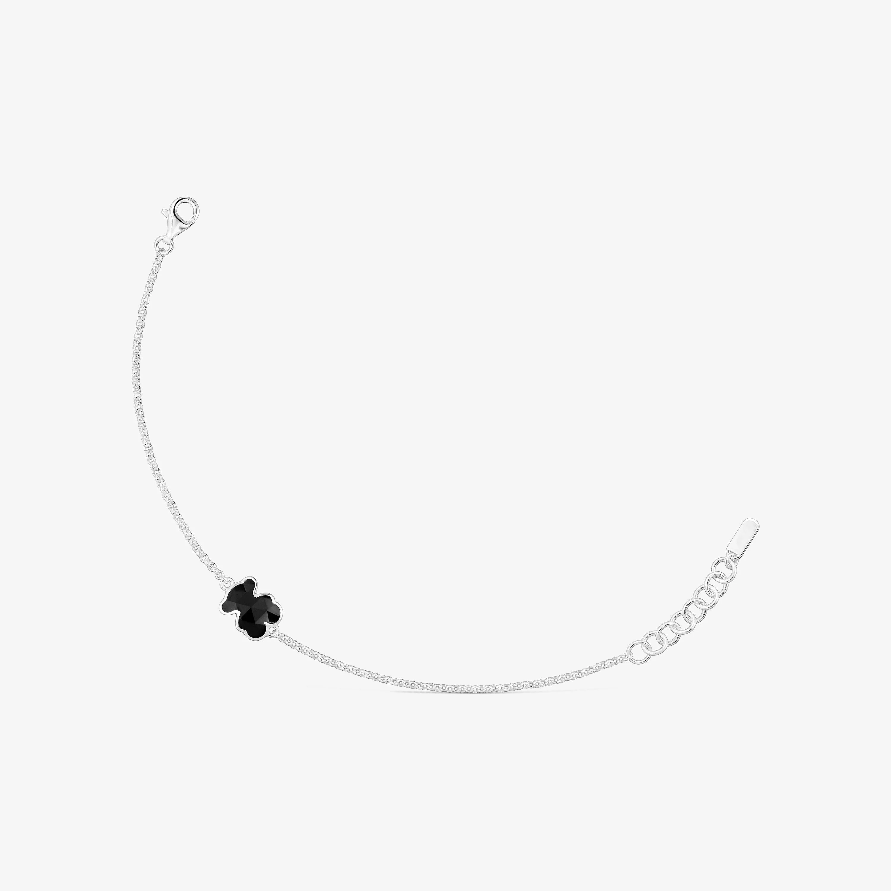 Silver chain Bracelet with onyx bear charm TOUS Icon Color - 1