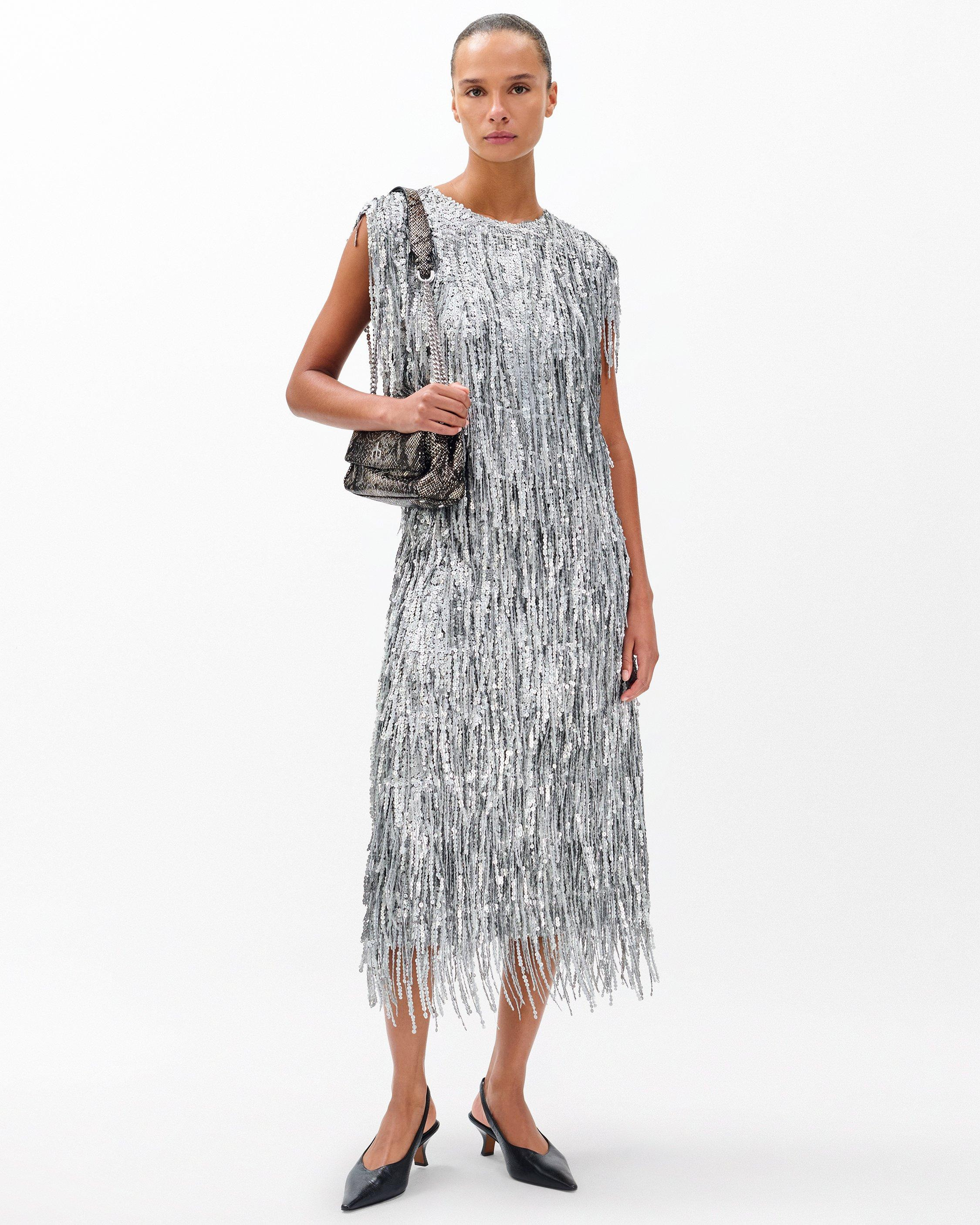 Billie Sequined Tassel Midi Skirt - 3