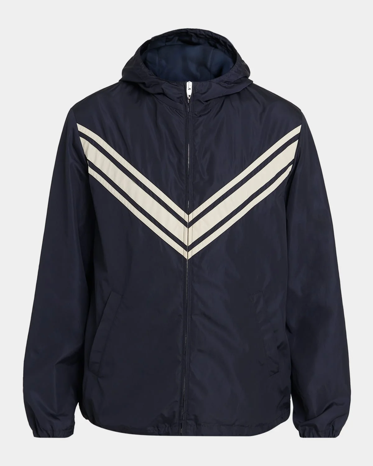 Men's Nylon Inlaid V Hooded Jacket - 1