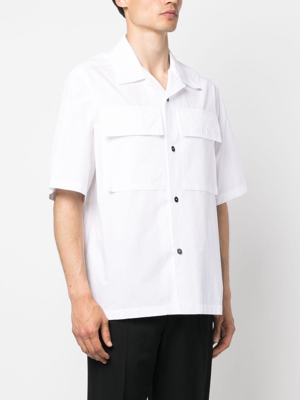 flap-pocket cotton shirt - 3