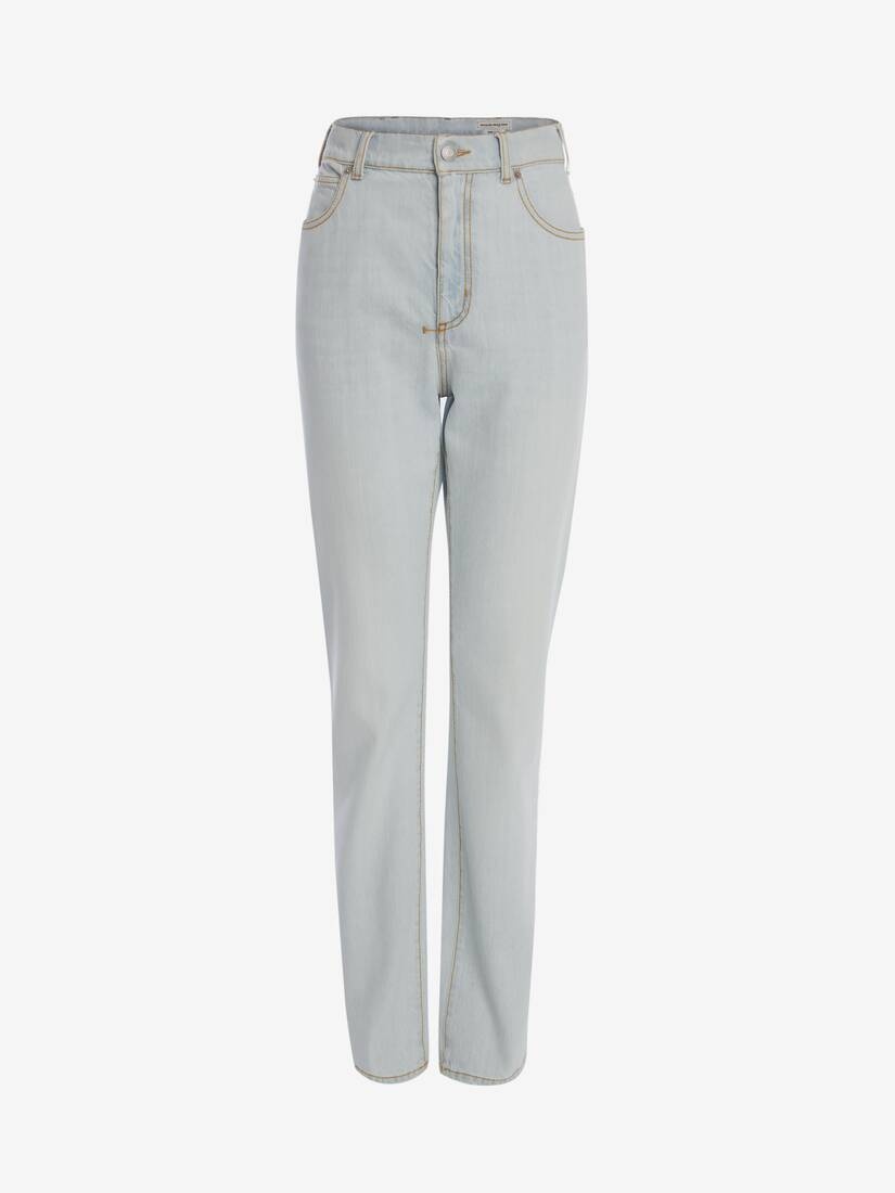 Slim Boyfriend Denim Trouser in Light Blue - 1