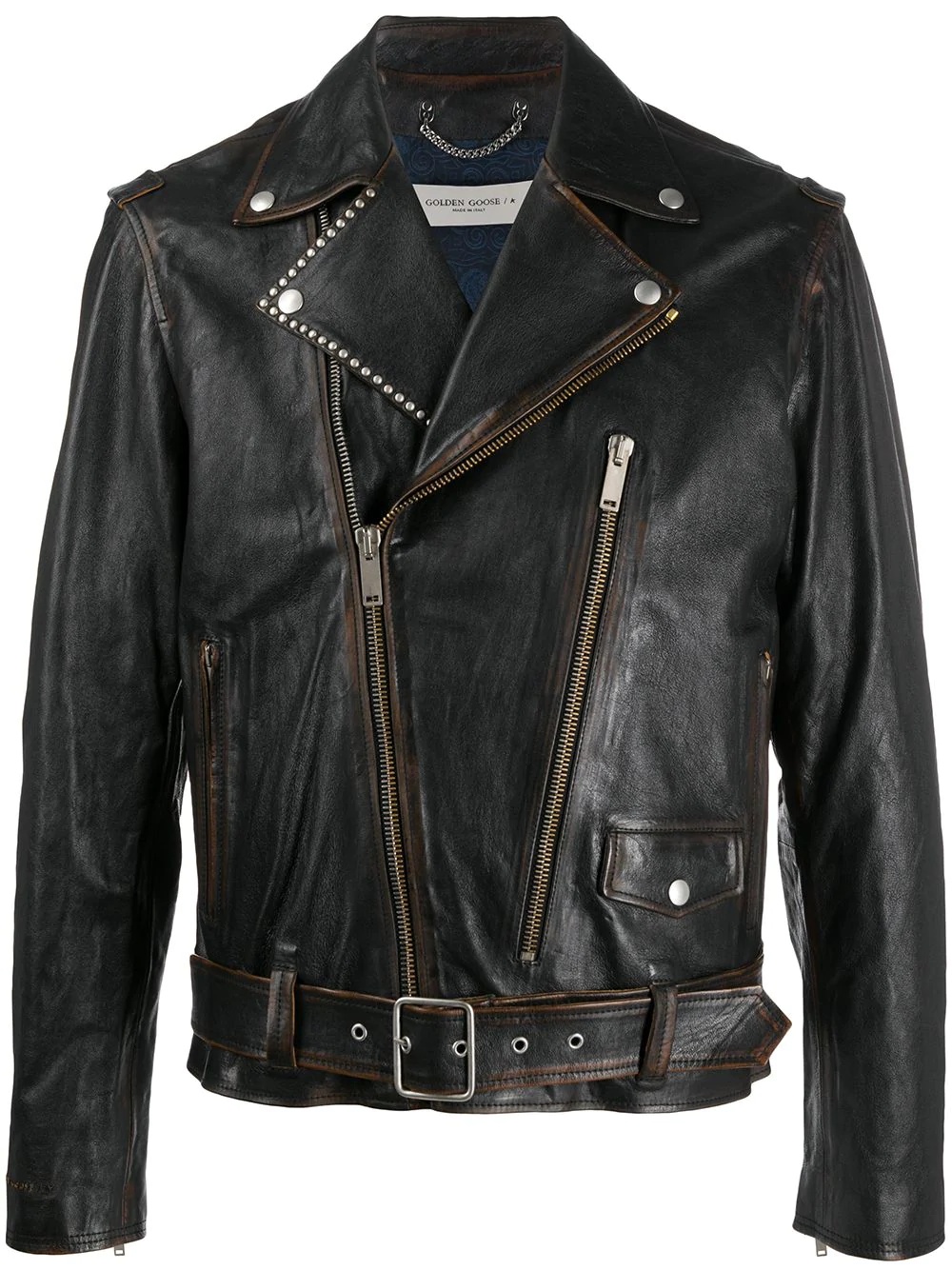 studded biker jacket - 1