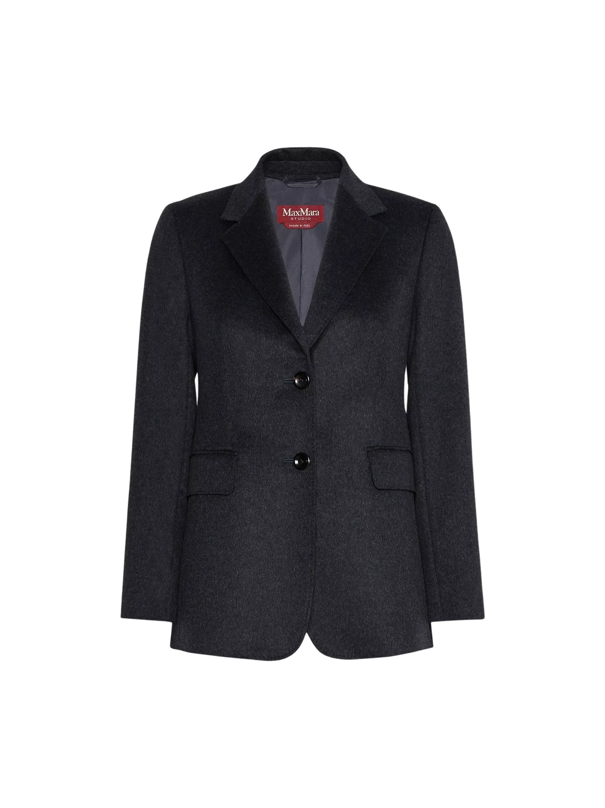 MAX MARA STUDIO Single-Breasted Wool Drap Blazer - 1