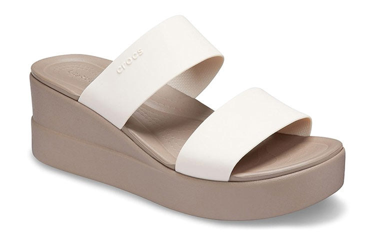 (WMNS) Crocs Brooklyn Lightweight Mushroom Gray Sandals 206219-16T - 3