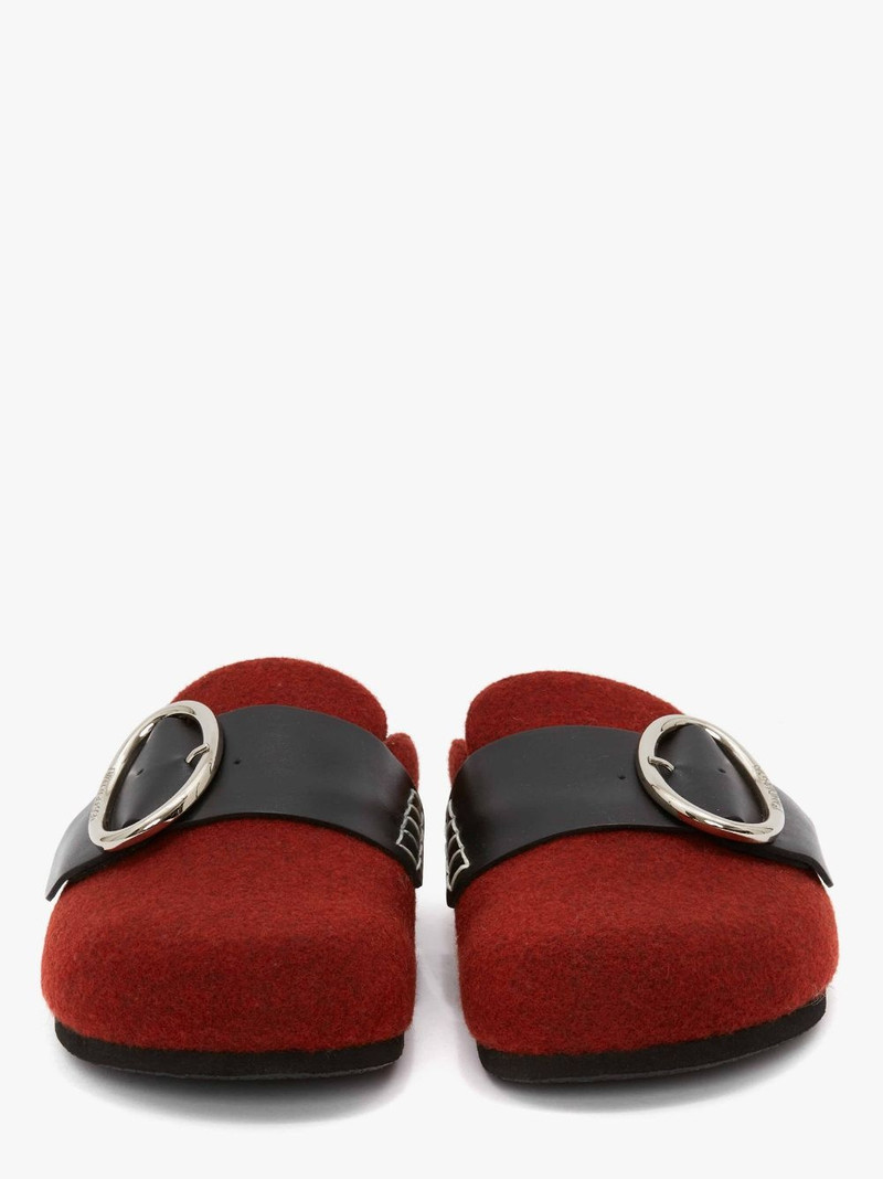 MEN’S FELT BUCKLE LOAFER MULES 3