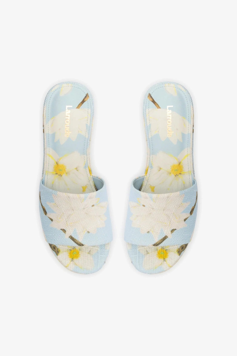 Alex Flatform Mule In Maya Printed Raffia 4