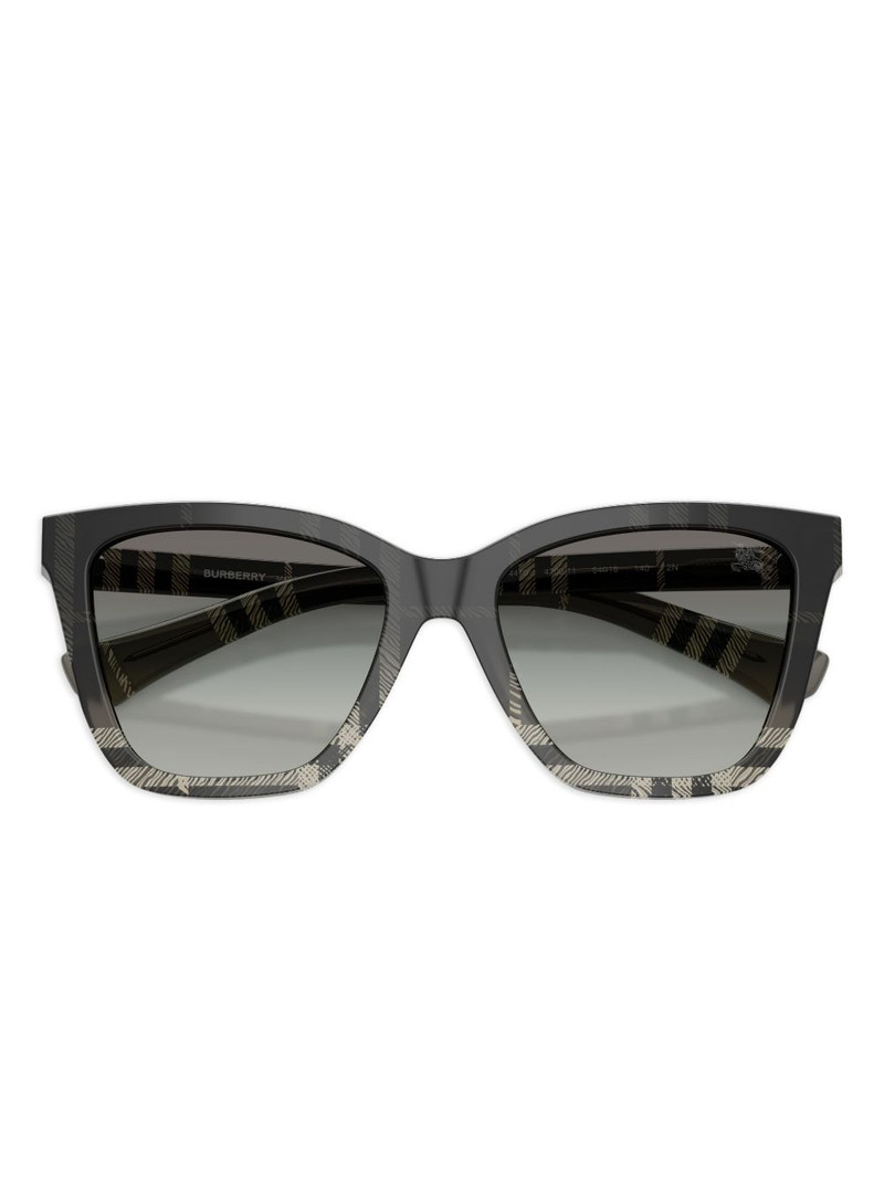 check-pattern cat-eye sunglasses 5