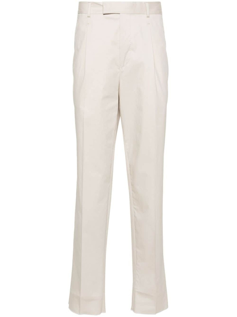 mid-rise pleated chino trousers 1