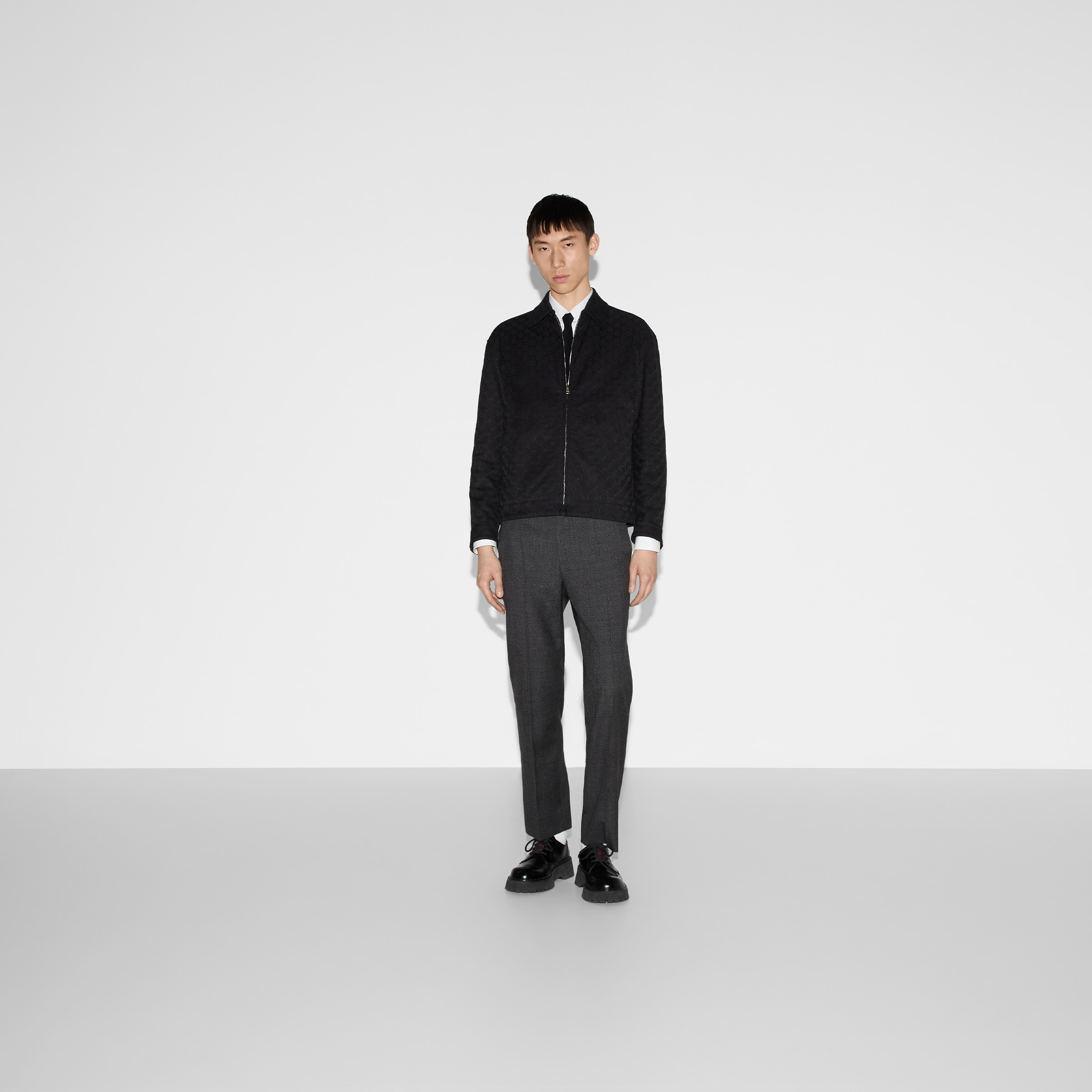 Reversible nylon and GG canvas jacket - 2