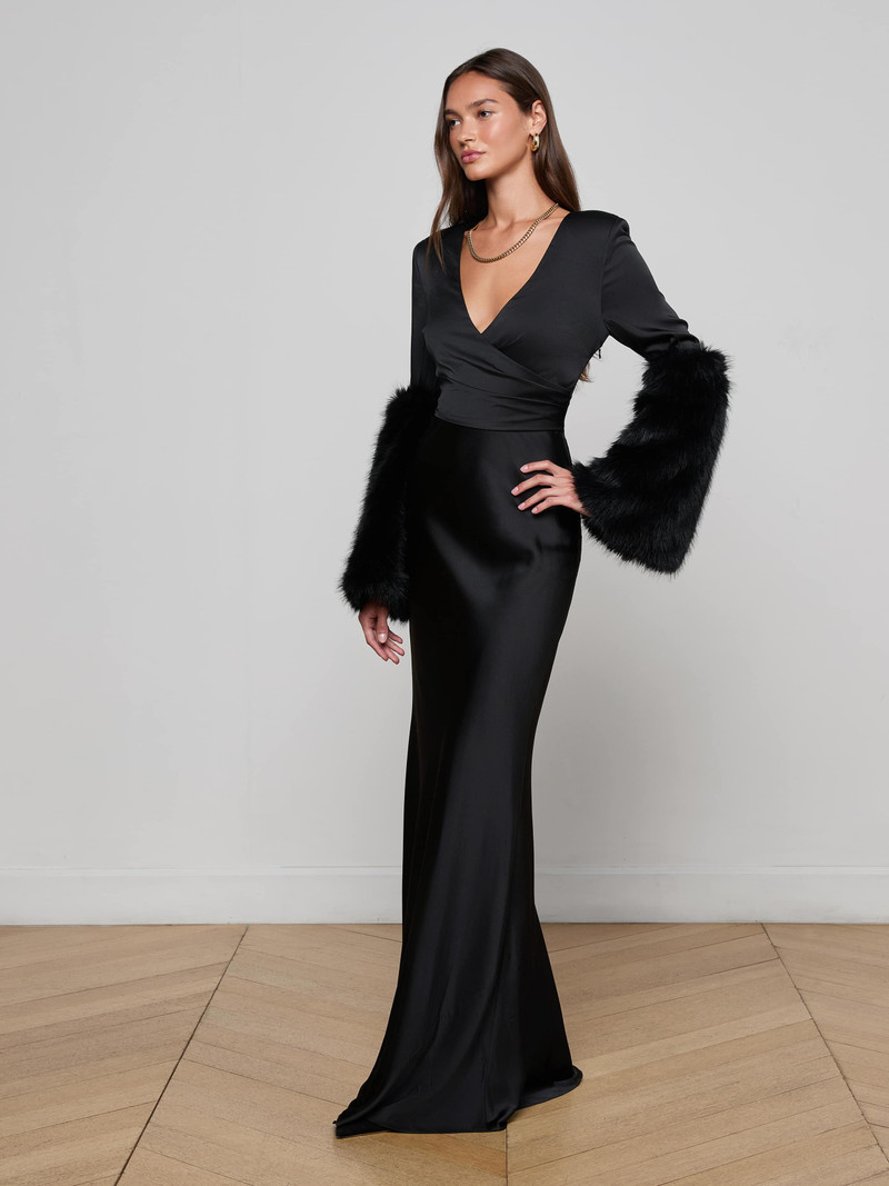 Manon Gown with Faux Fur 4