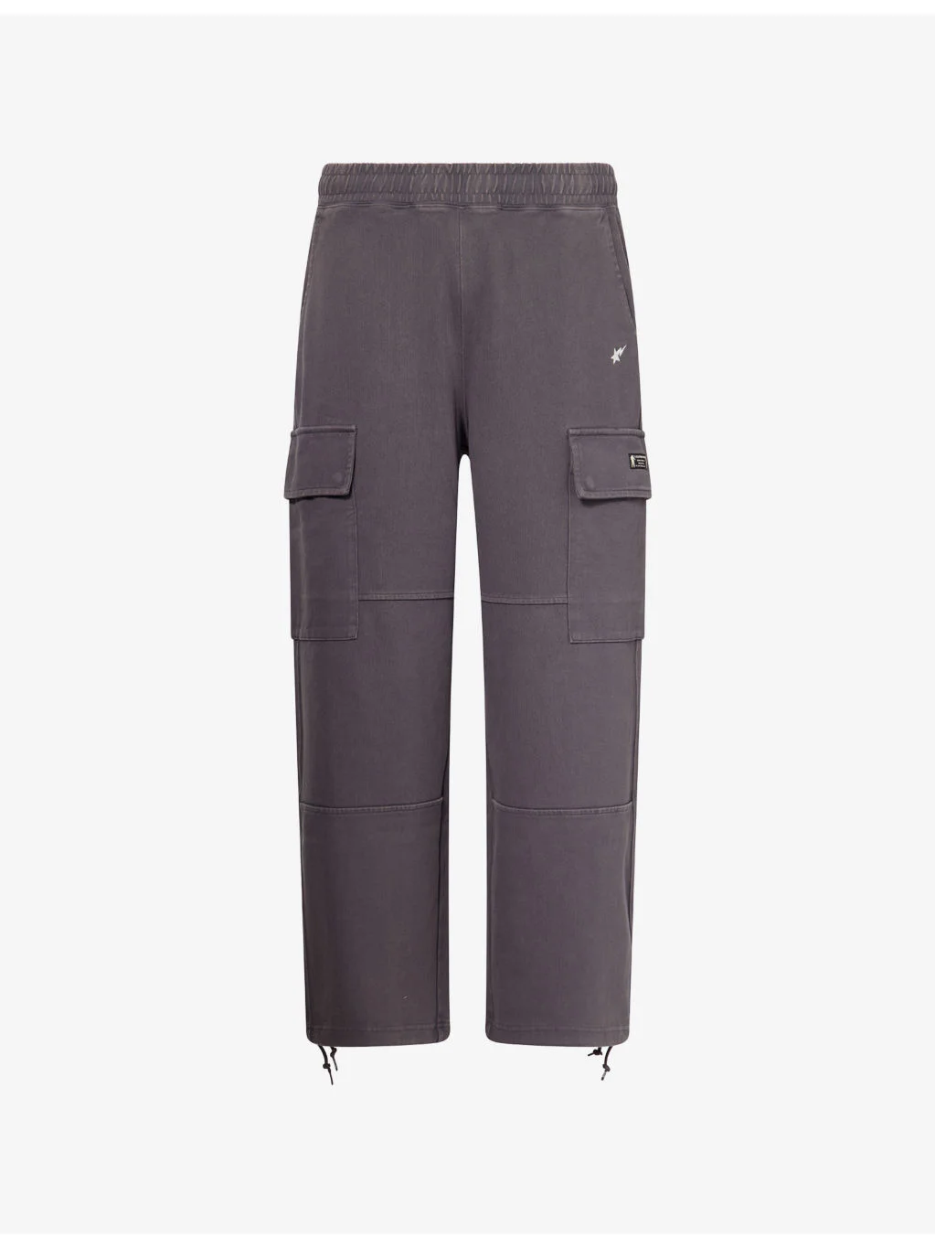 Cargo Patch-Pocket Cotton Jogging Bottoms - 1