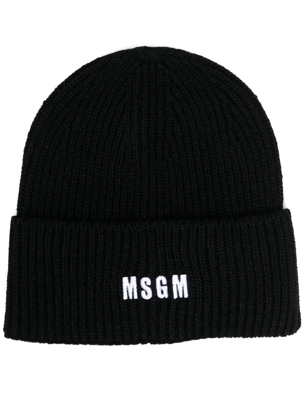 logo-embroidered beanie - 1