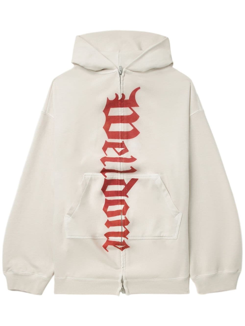 logo-print zip-up hoodie - 1