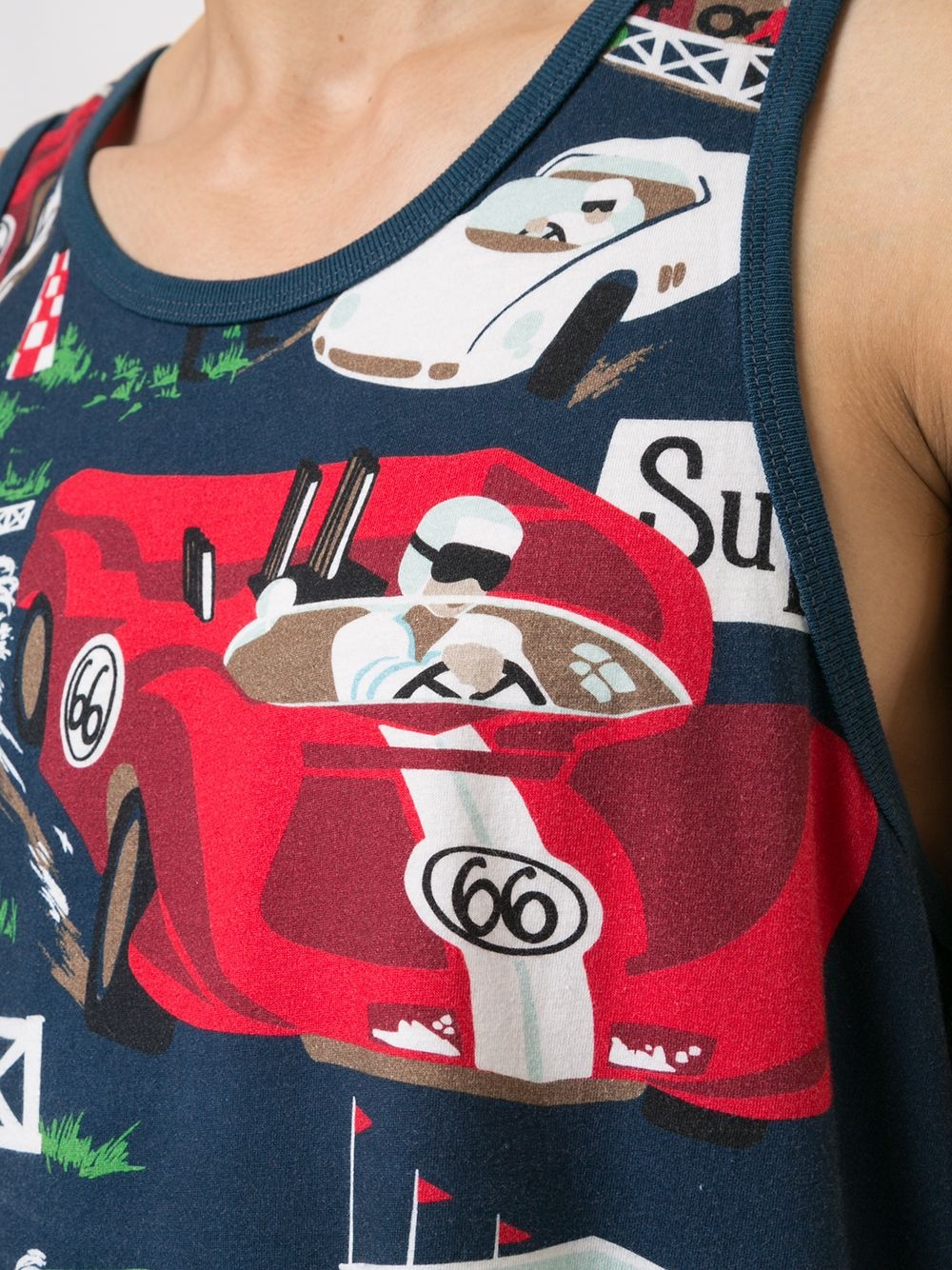 racecar-print tank top - 5