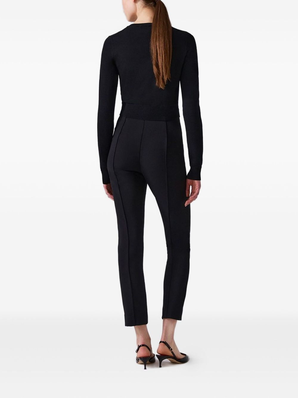 button-front cropped cardigan - 3