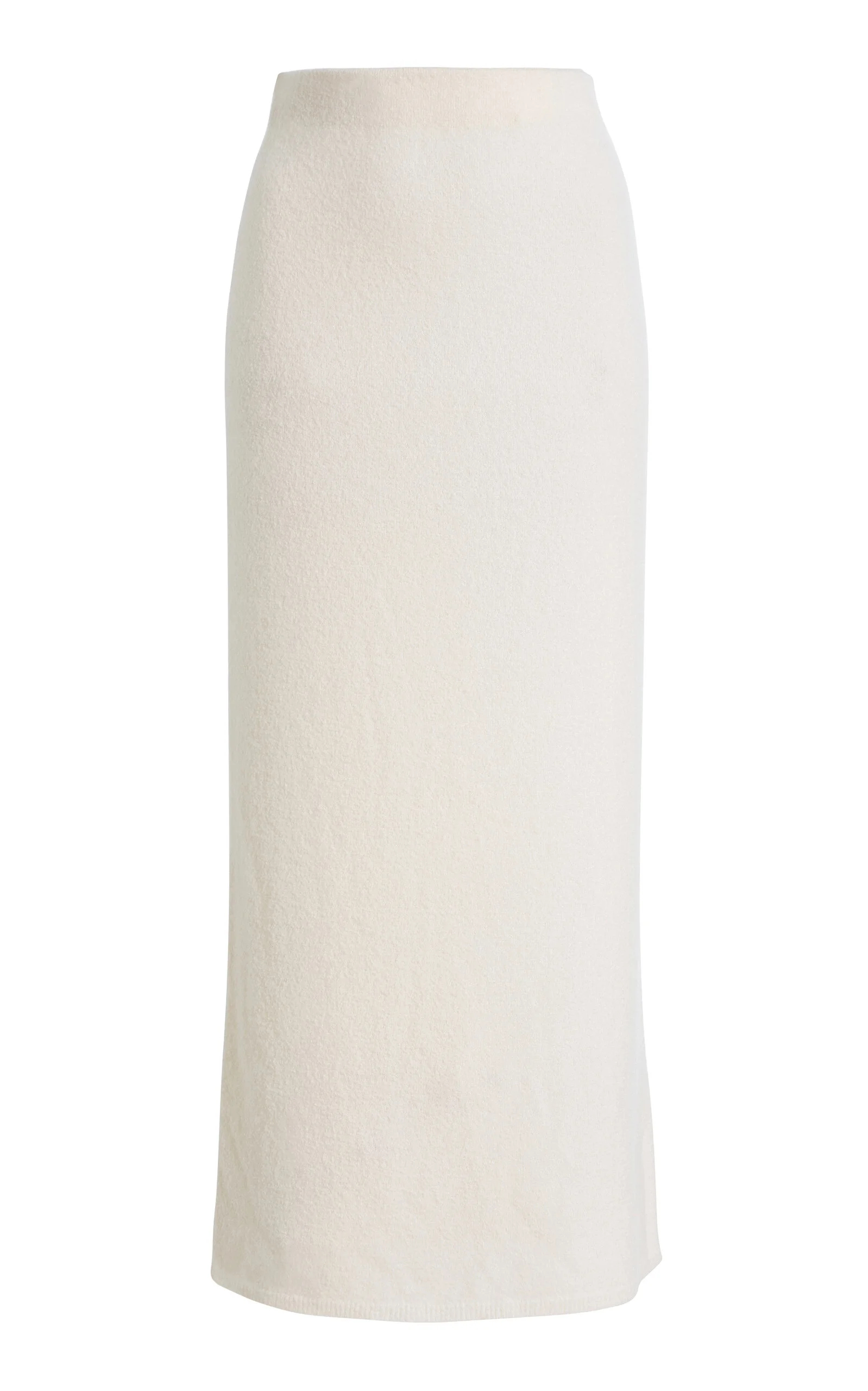 Narayan Boucle Cashmere Maxi Skirt white - 1