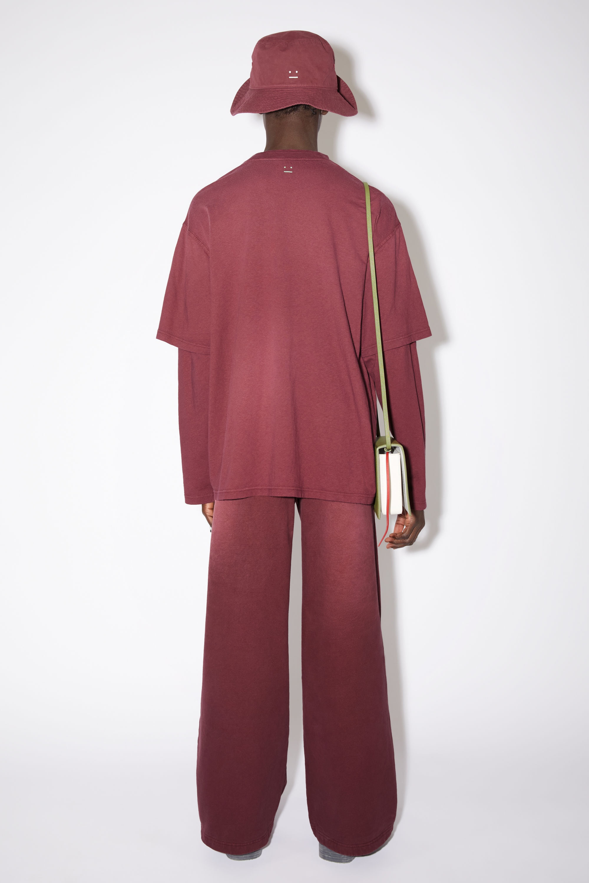 Layered t-shirt - Wine red - 3
