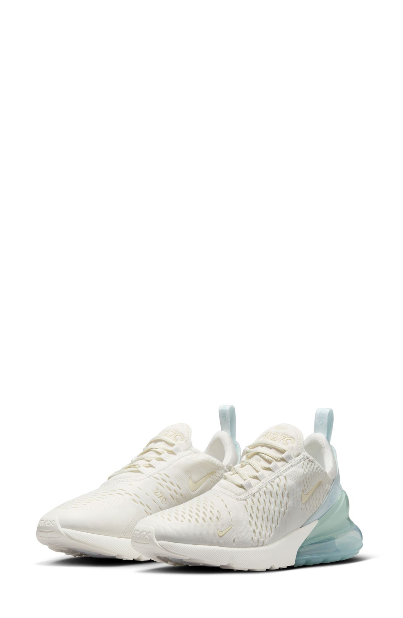 Nike Air Max 270 Sneaker in Sail/Coconut/Blue at Nordstrom - 1