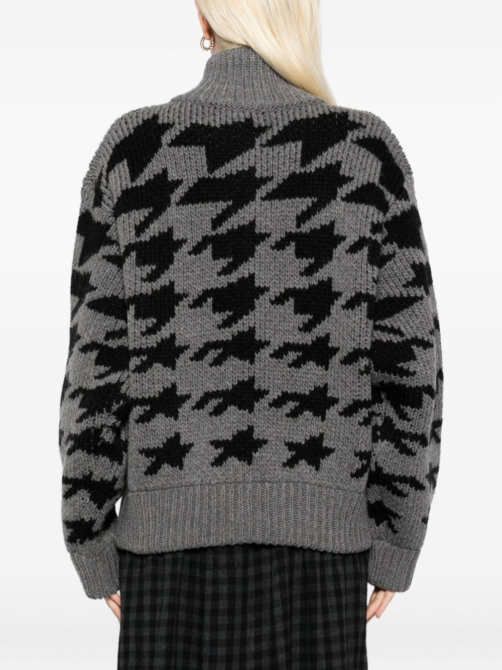 Hound's Tooth Star cardigan - 4
