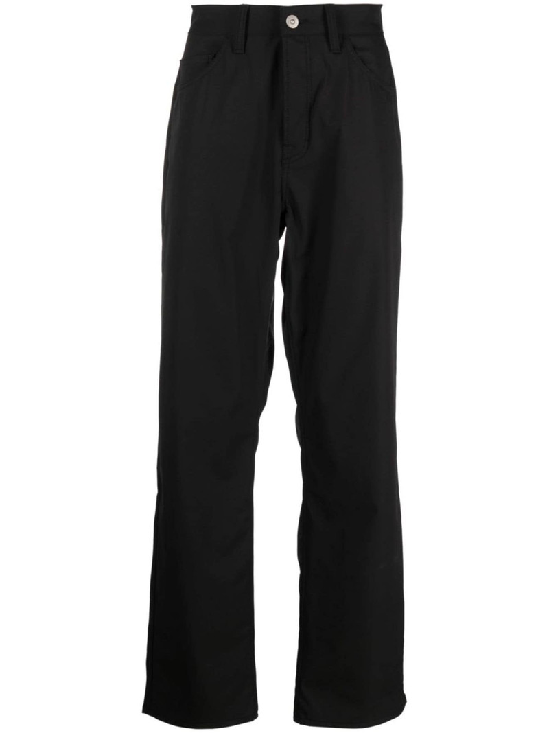 logo-patch tapered-leg trousers 1