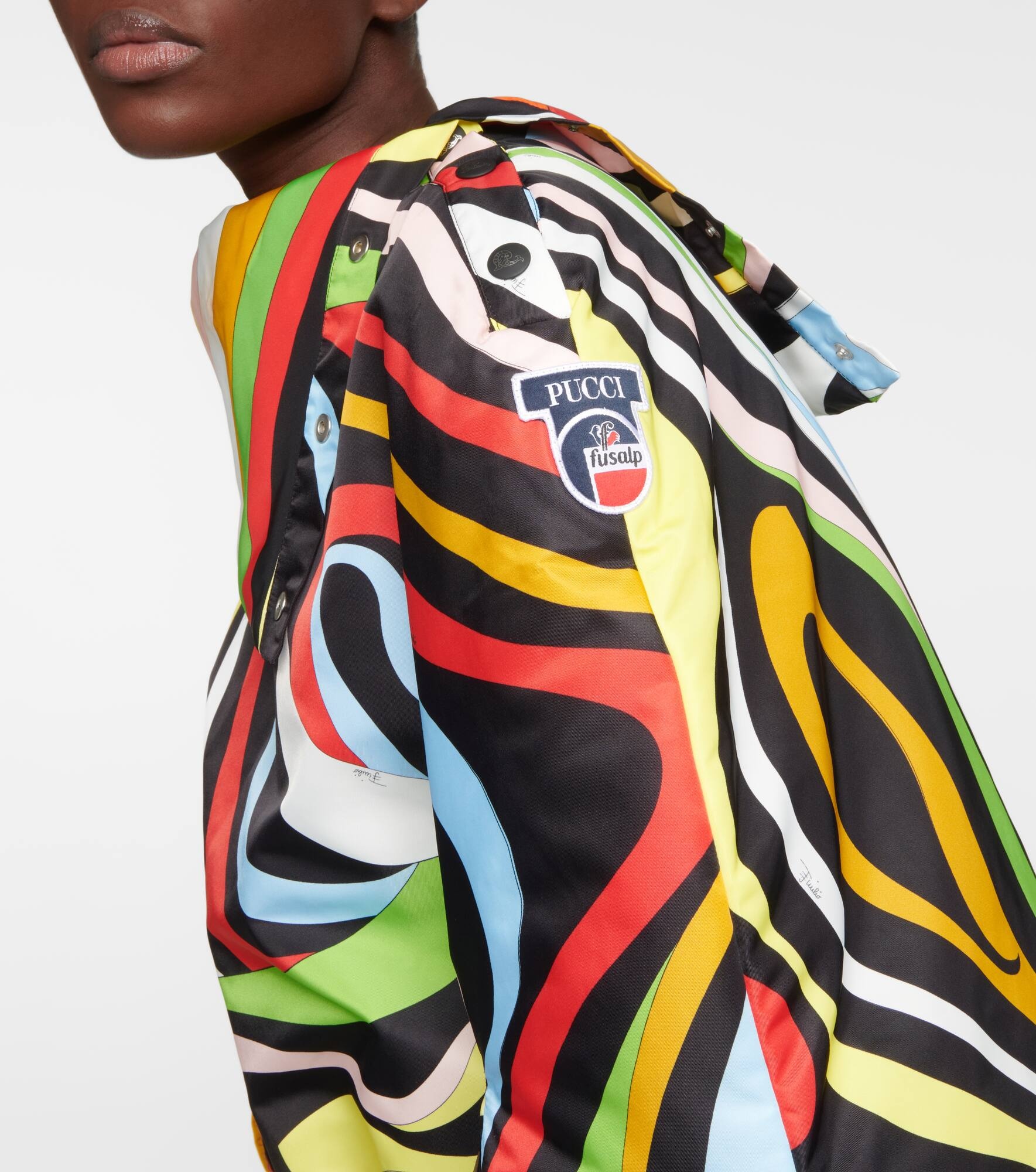 x Fusalp printed poncho - 6