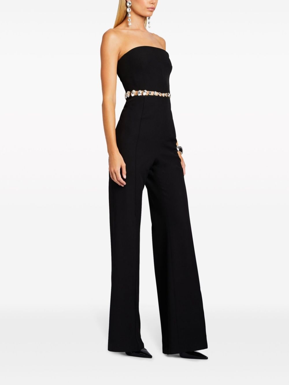 Glenda crystal-embellished bandeau jumpsuit - 3