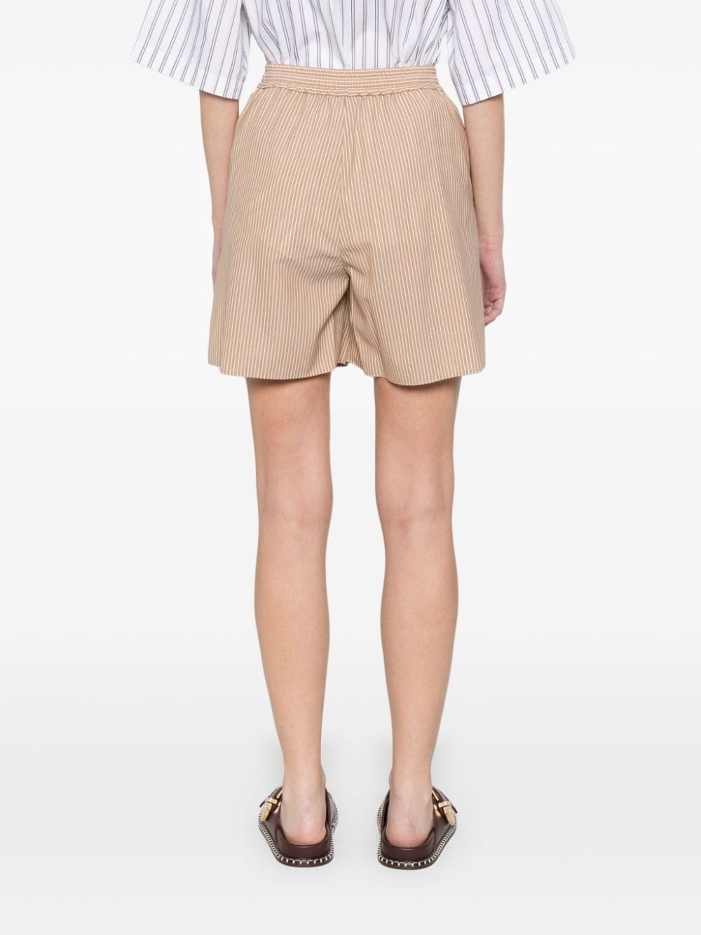 striped wool shorts - 4