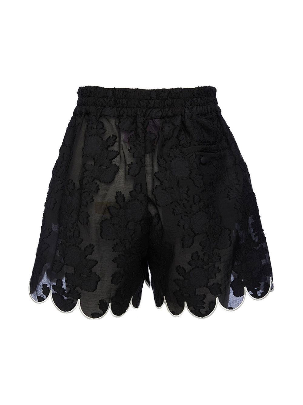 floral jacquard shorts - 5