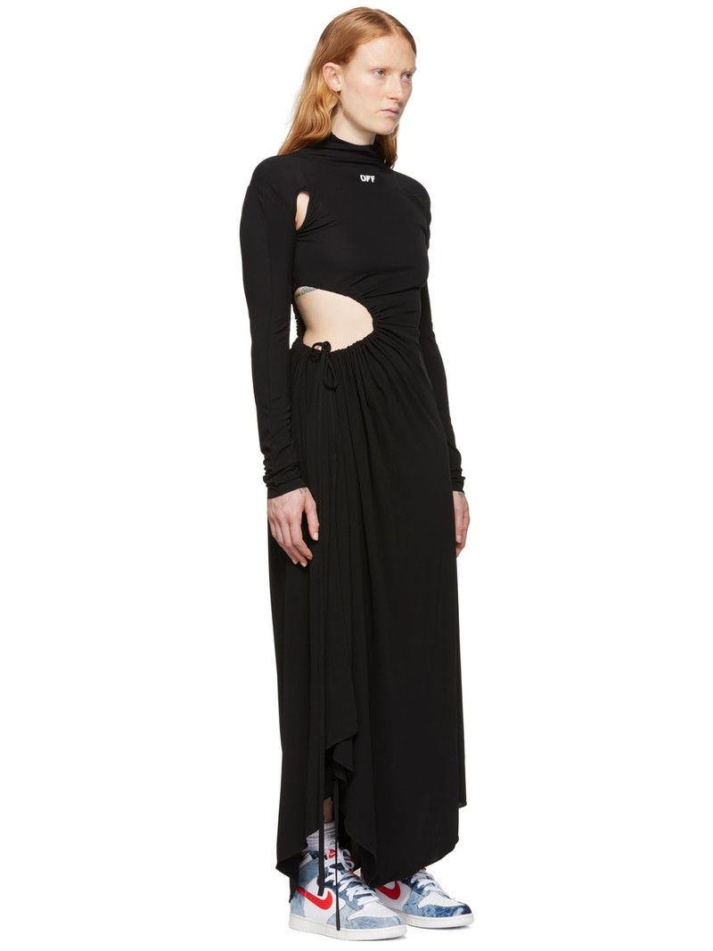 Black Cut-Out Midi Dress 2