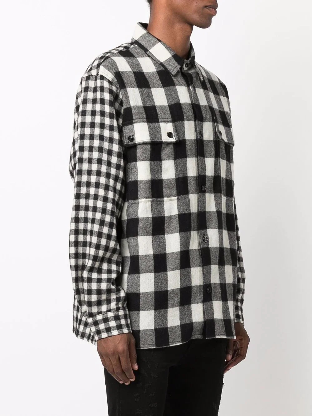 flannel checked wool shirt - 3