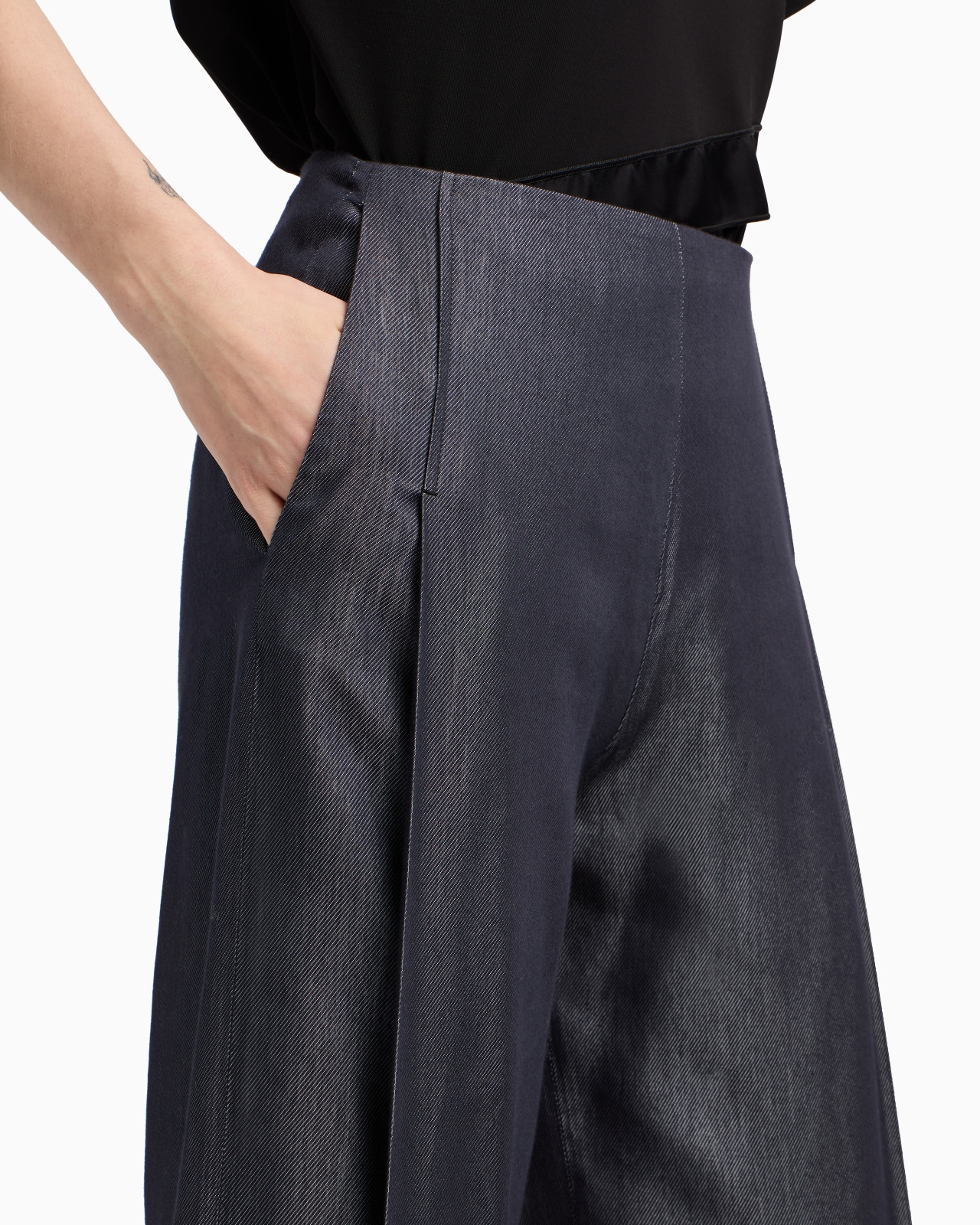 POLYGON CAPSULE COLLECTION YARN-DYED GABARDINE TROUSERS - 5