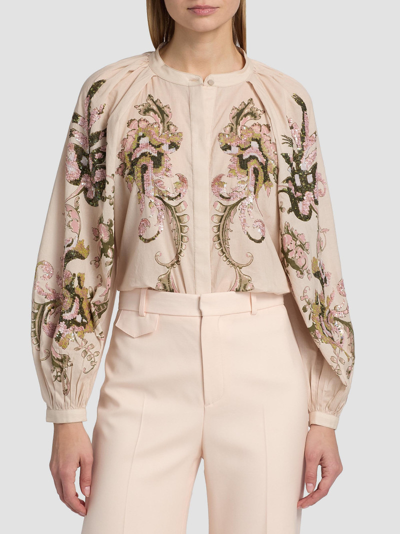 Women's Heidi Sequined Voile Blouse - Ecru 3
