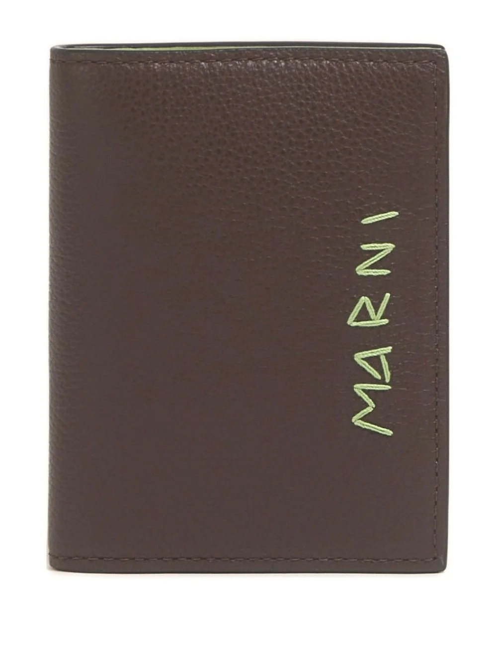 logo-plaque calfskin leather wallet - 1