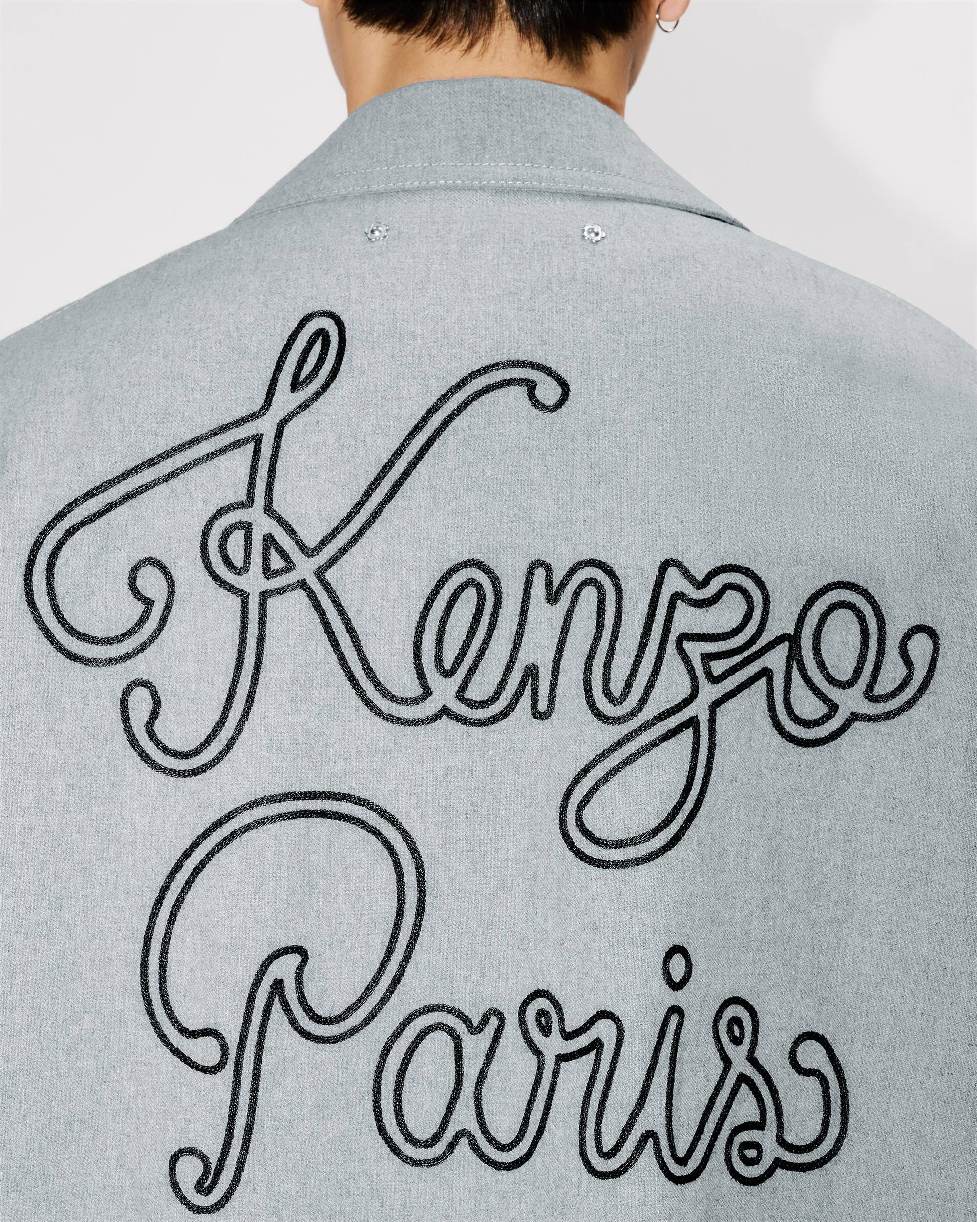 'KENZO Paris Chainstitch' embroidered workwear jacket - 8