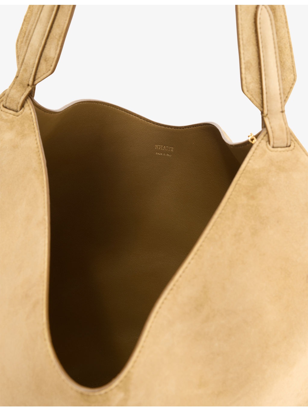 Small Lotus Leather-Suede Tote Bag - 5