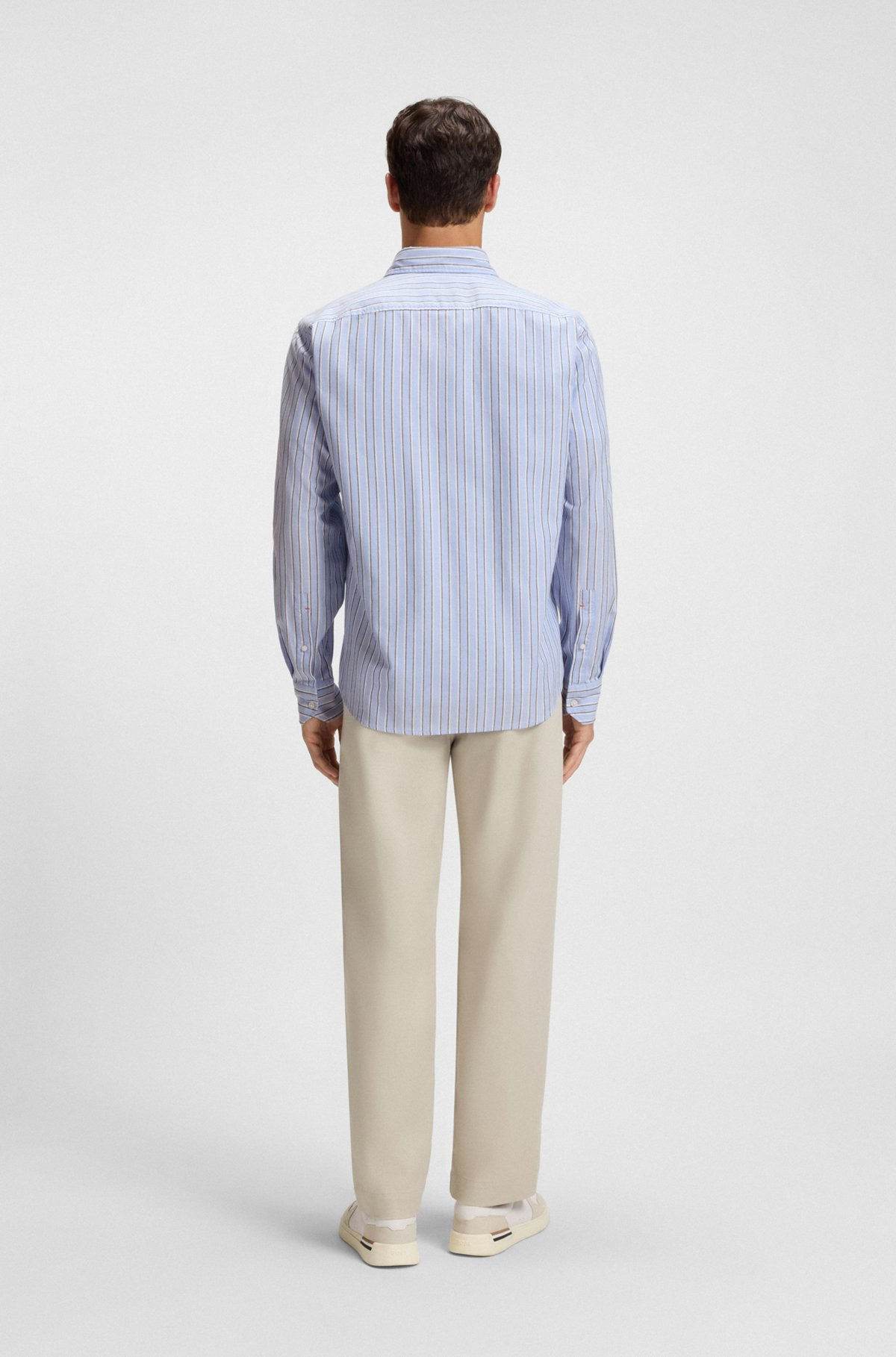 REGULAR-FIT SHIRT IN STRETCH-COTTON DOBBY - 5