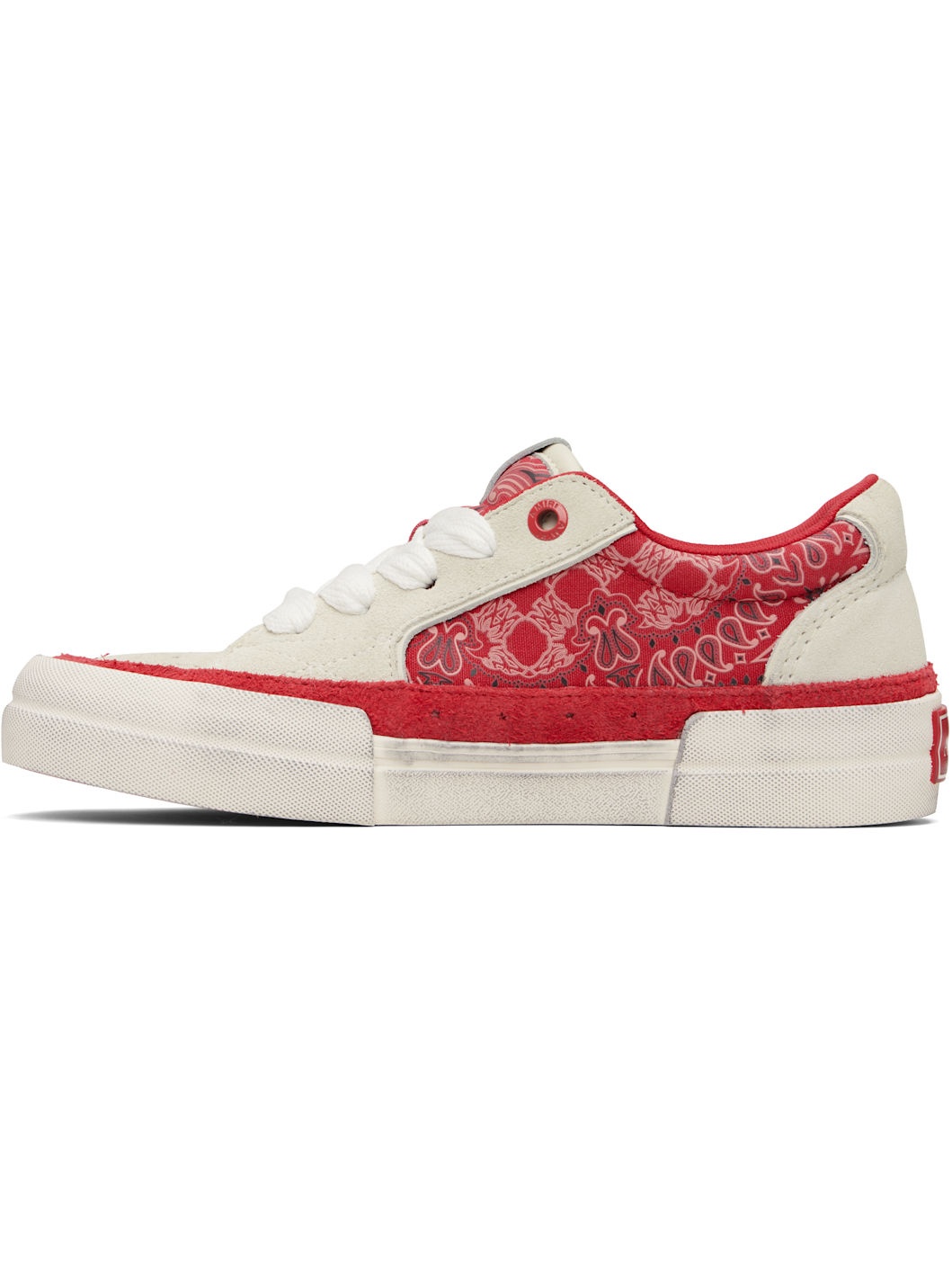 Red & White Bandana Sunset Skate Sneakers - 3
