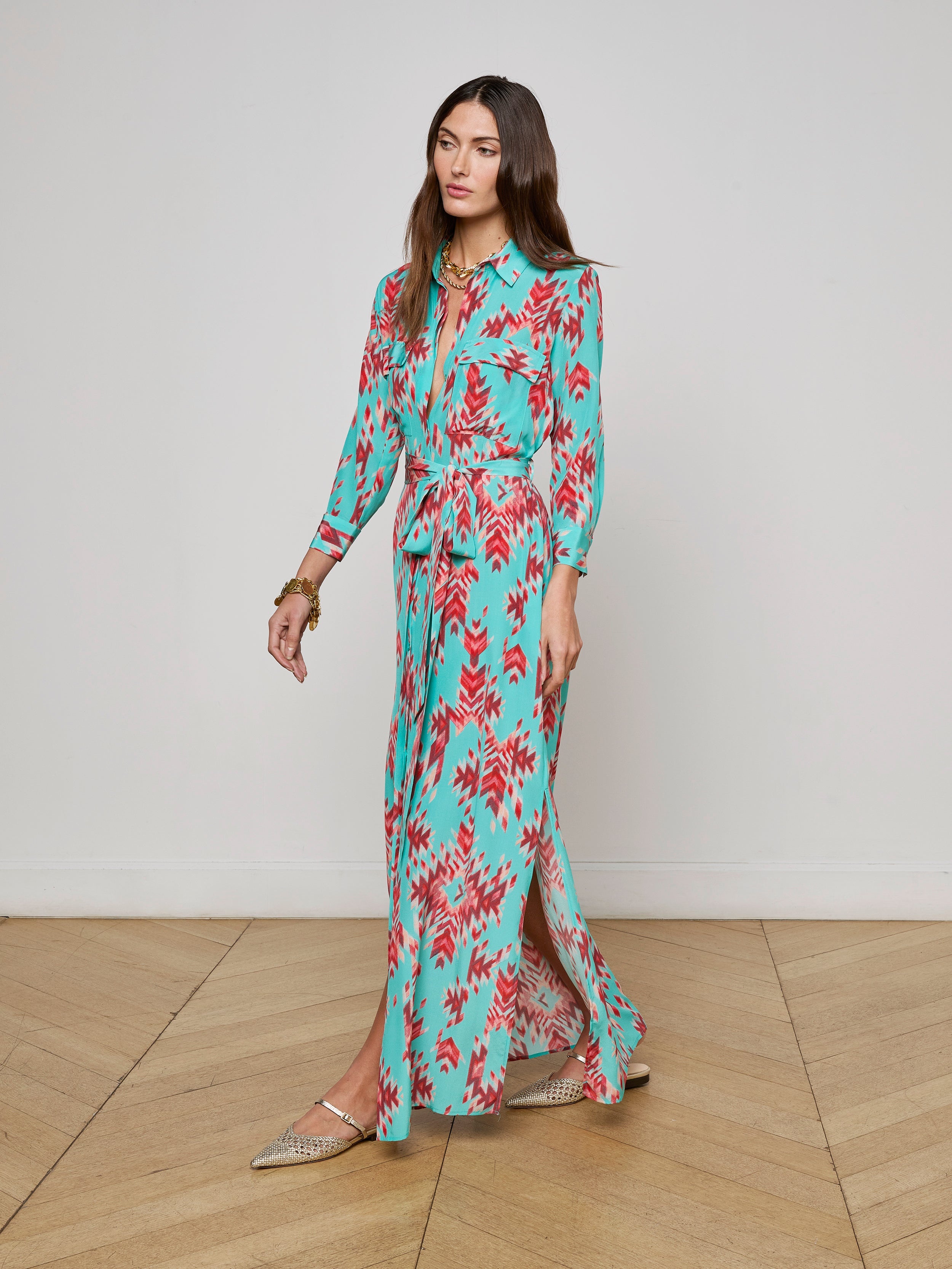 Cameron Silk Shirt Dress - 3