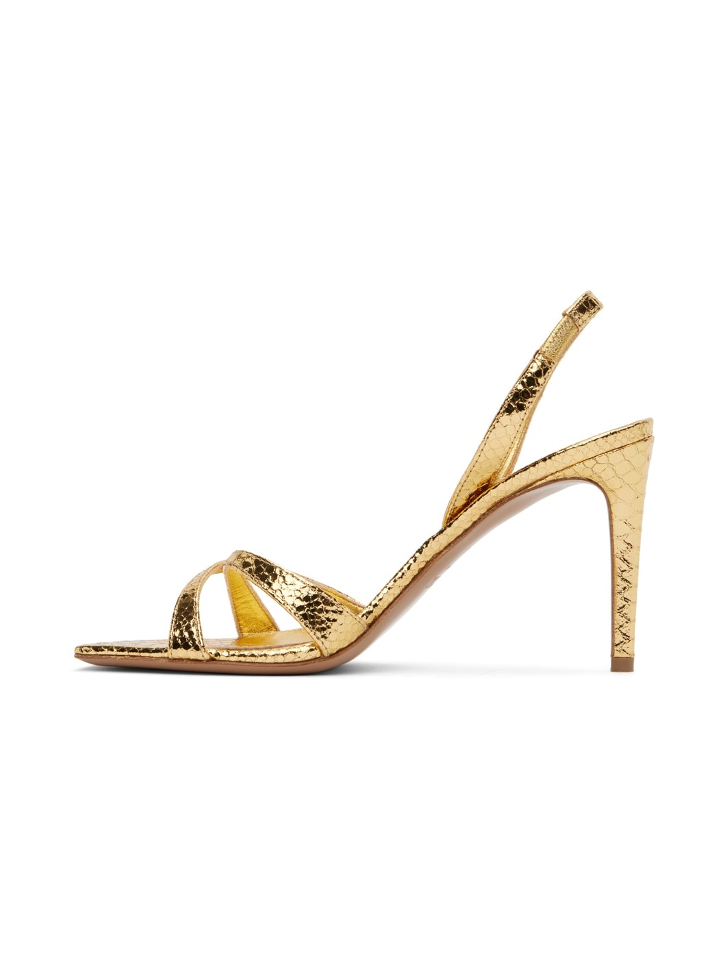 Gold Slingback 85 Heeled Sandals - 3